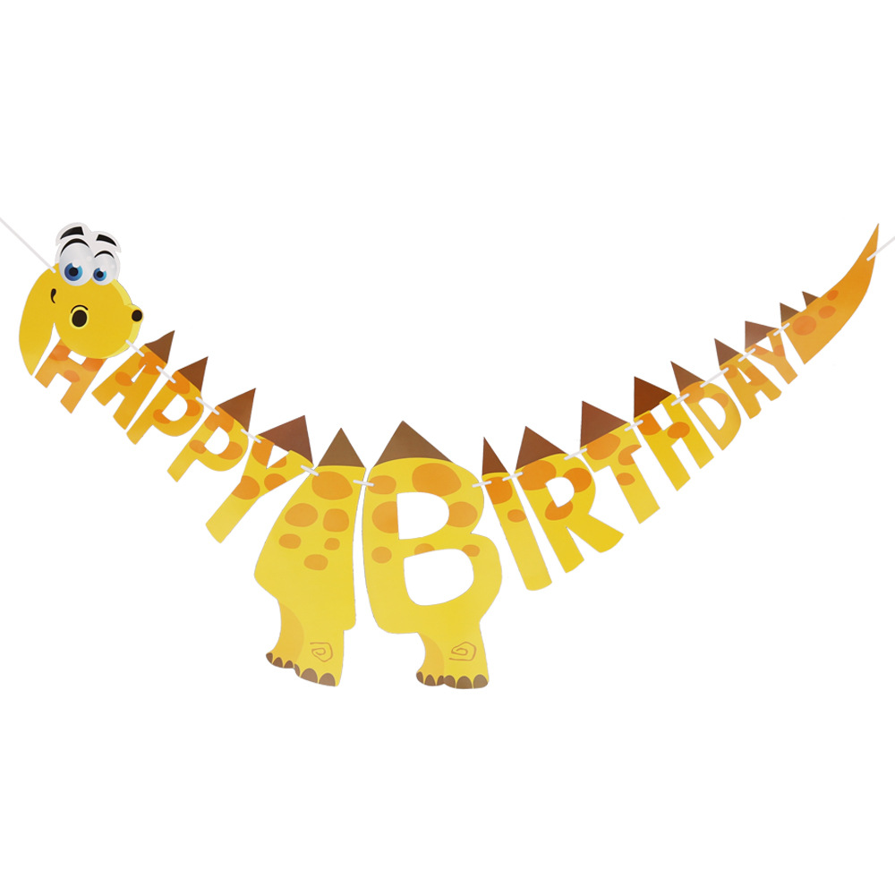 Dinosaur Happy Birthday Banner